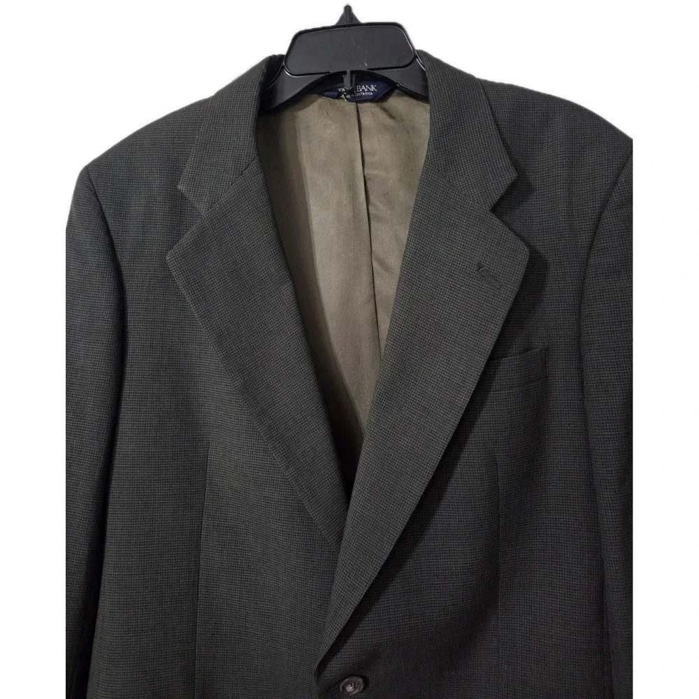 Jos.A. Banks  100% Wool Jacket Blazer Single Breasted Dark Green, 40 L